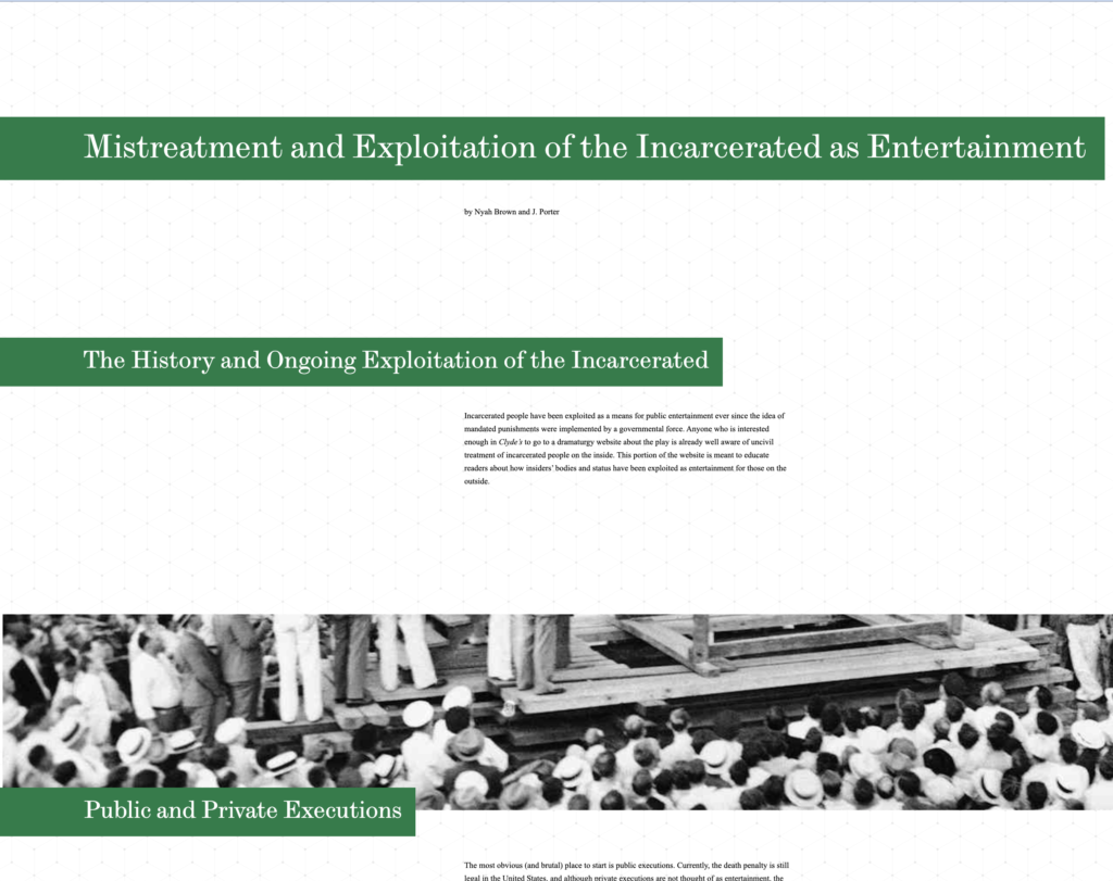 Mistreatment and Exploitation of the Incarcerated as Entertainment Mistreatment and Exploitation of the Incarcerated as Entertainment