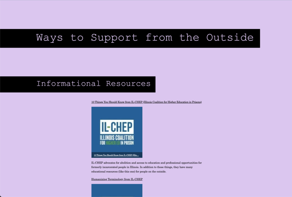 Ways to Support from the Outside Ways to Support from the Outside